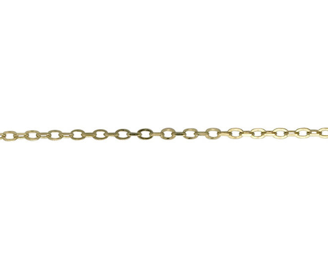 9ct Yellow 20/21 Hammered Filed Trace 16"/40cm