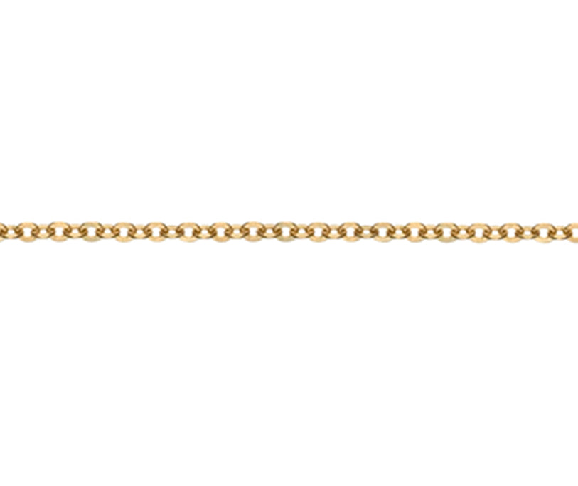 9ct Yellow Hammered 20CTT 22"/55cm