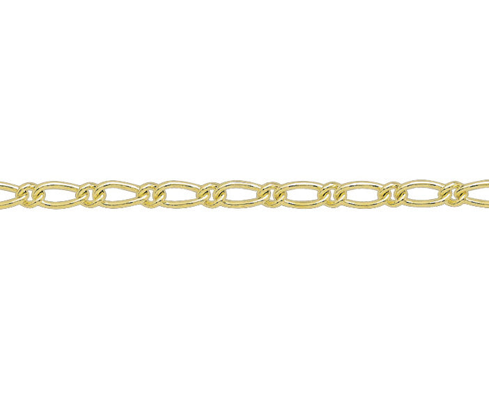 9ct Yellow 32 Figaro 1/1 16"/40cm