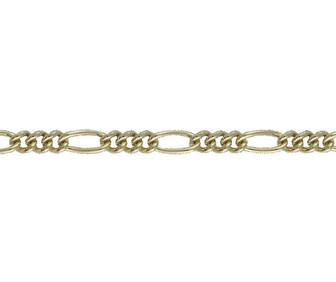 18ct Yellow Figaro Chain; 16"/40cm