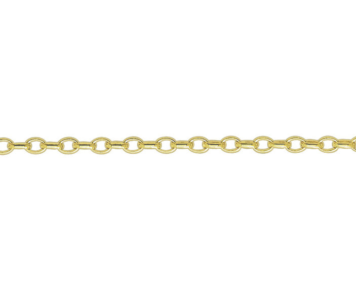 9ct Yellow Belcher Half Oval 16"/40cm