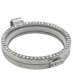 My iMenso Sterling Silver and Cubic Zirconia Medallion