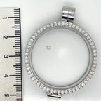 My iMenso Sterling Silver and Cubic Zirconia Medallion