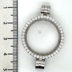My iMenso Sterling Silver and Cubic Zirconia Small Medallion