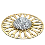 My iMenso Gold Plated and Cubic Zirconia Sunflower Insignia