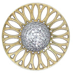 My iMenso Gold Plated and Cubic Zirconia Sunflower Insignia