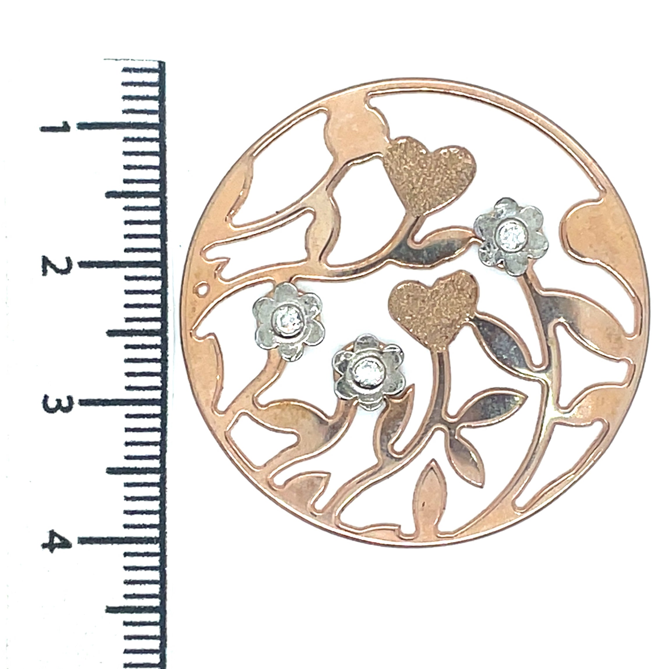 My iMenso Rose Gold Plated Flower Garden Insignia