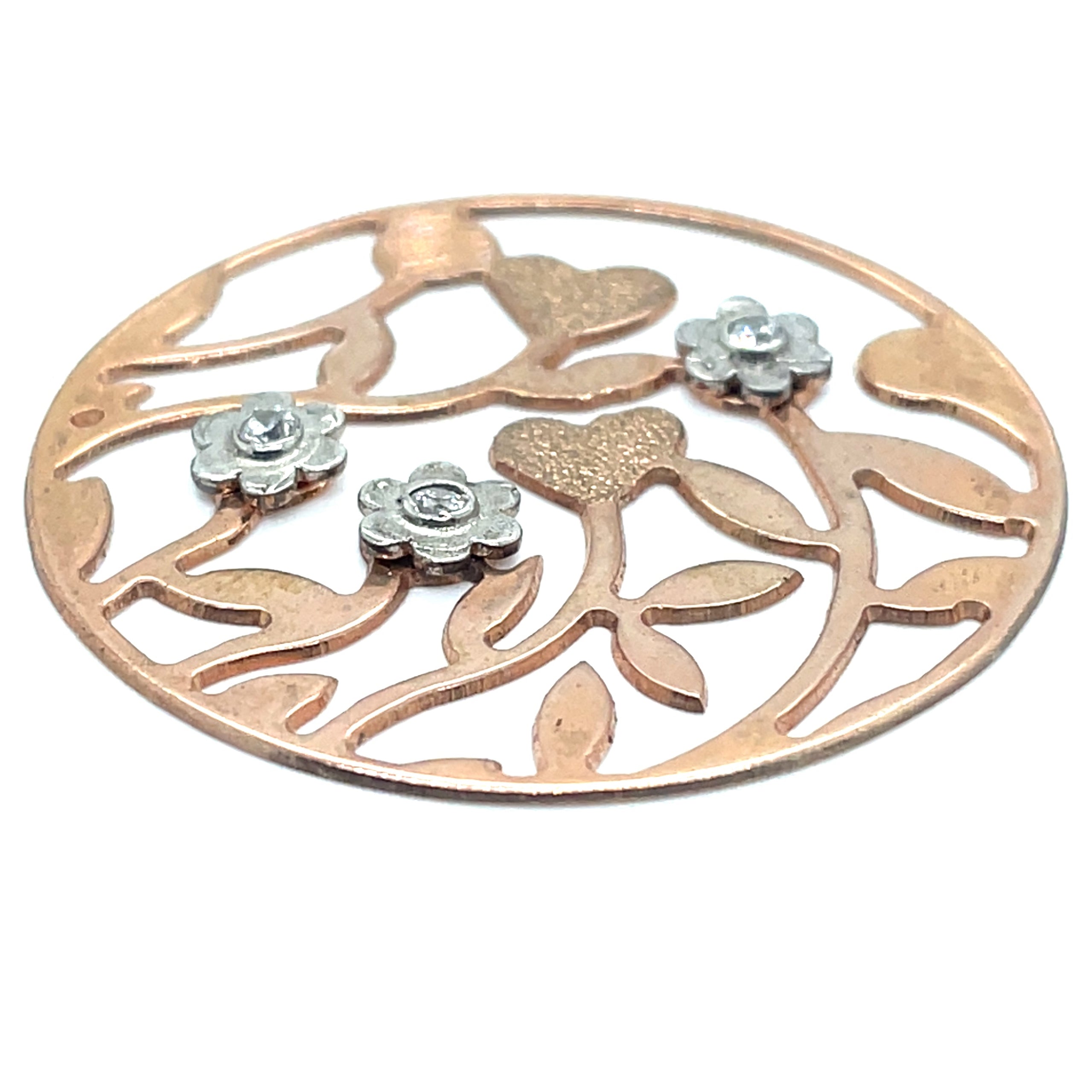 My iMenso Rose Gold Plated Flower Garden Insignia