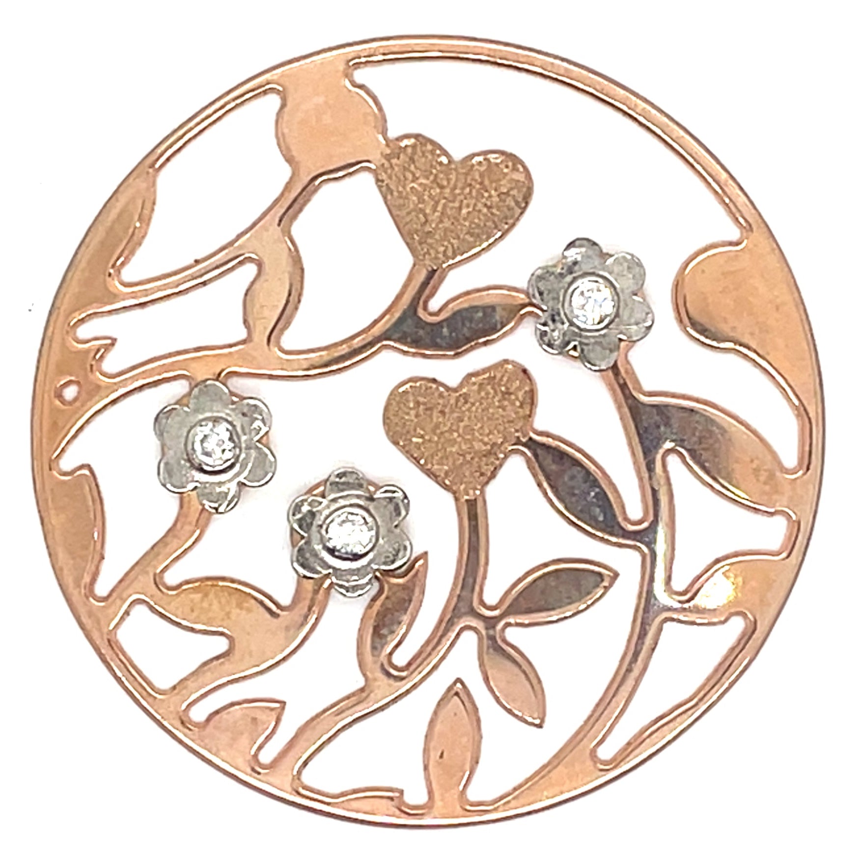 My iMenso Rose Gold Plated Flower Garden Insignia