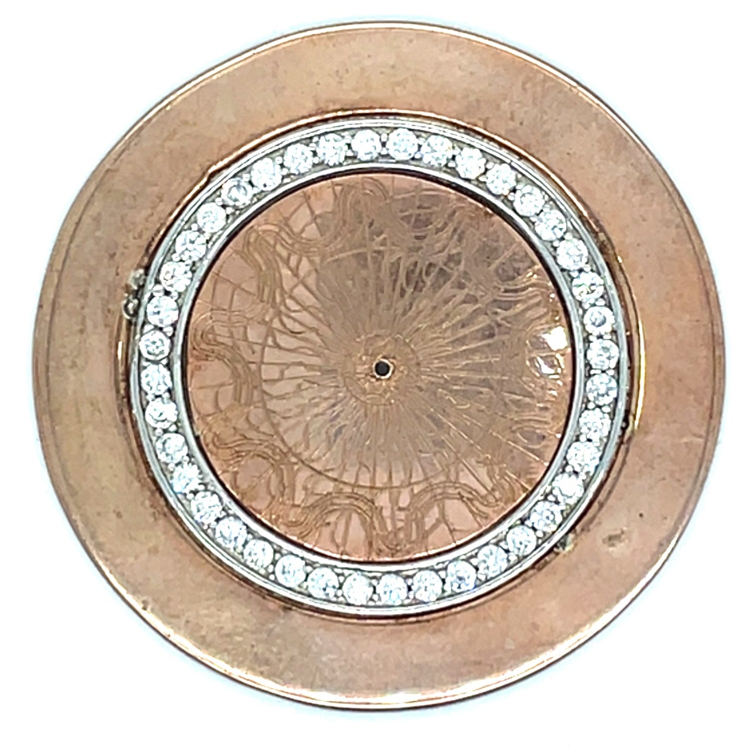 My iMenso Rose Gold Plated and Cubic Zirconia Insignia