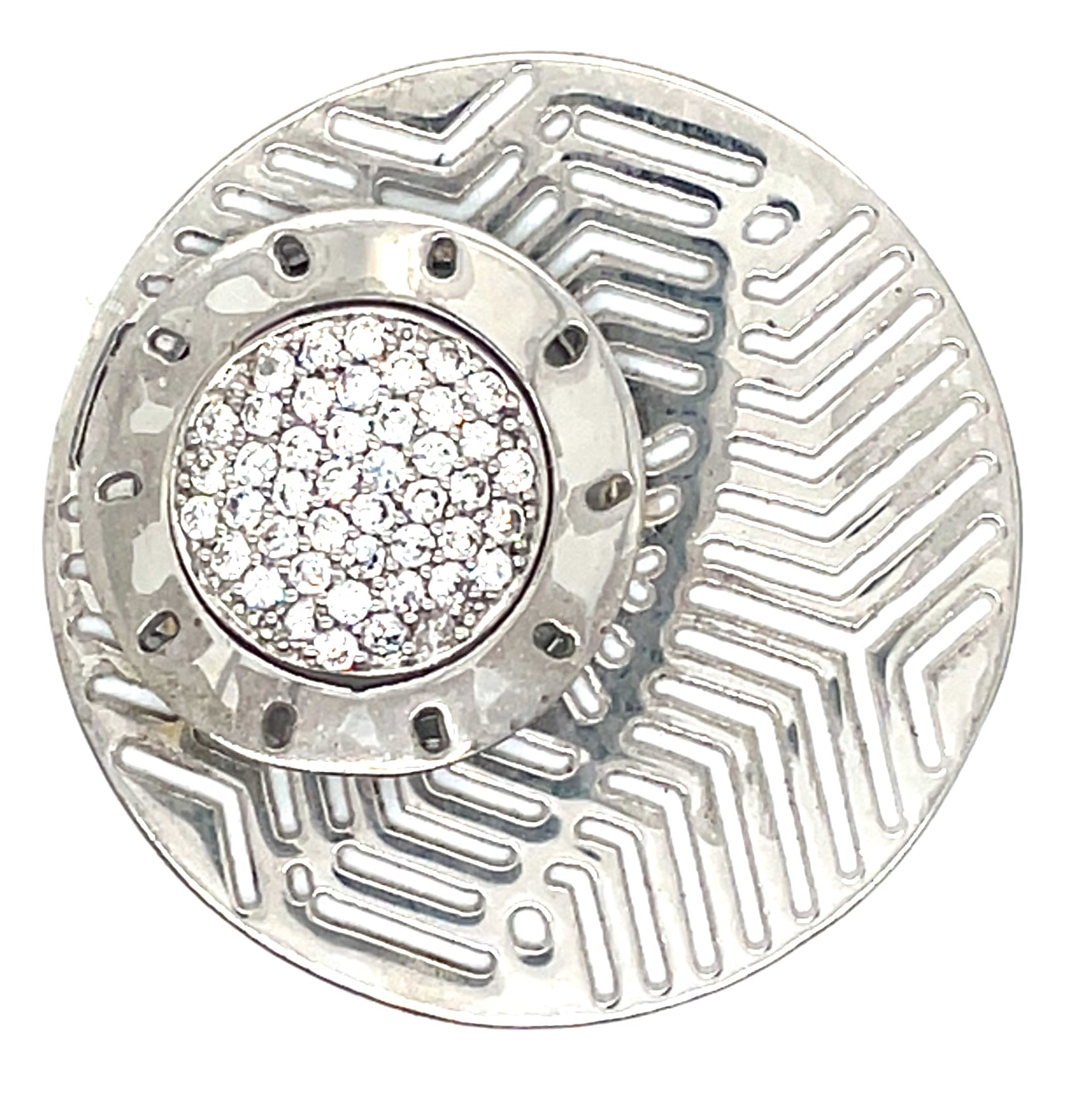 My iMenso Sterling Silver and Cubic Zirconia ‘Fantasy’ Insignia