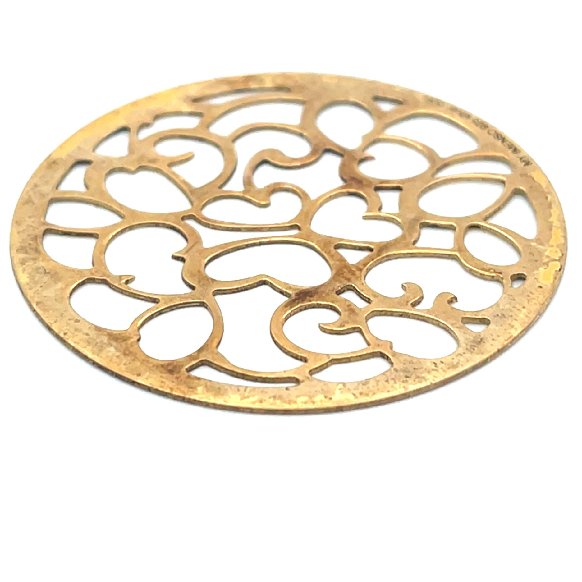 My iMenso Gold Plated Sterling Silver Heart Pattern Insignia