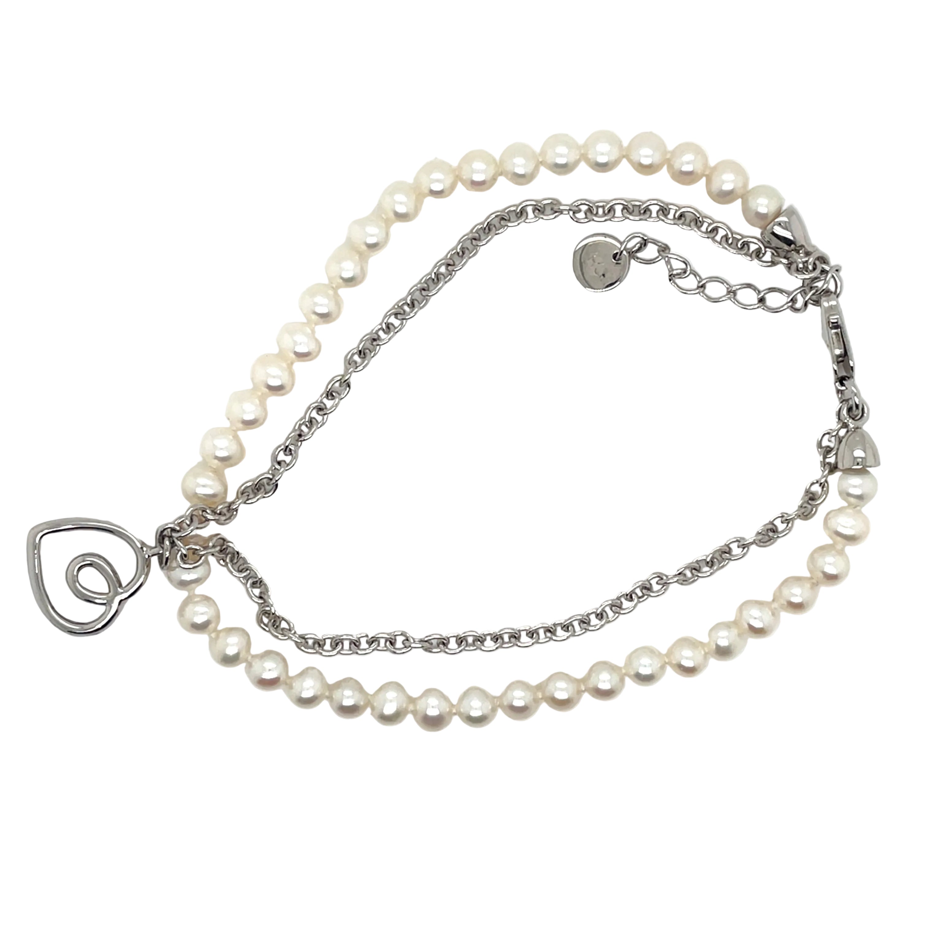 Jersey Pearl - Freshwater Pearls and Sterling Silver Layered Bracelet