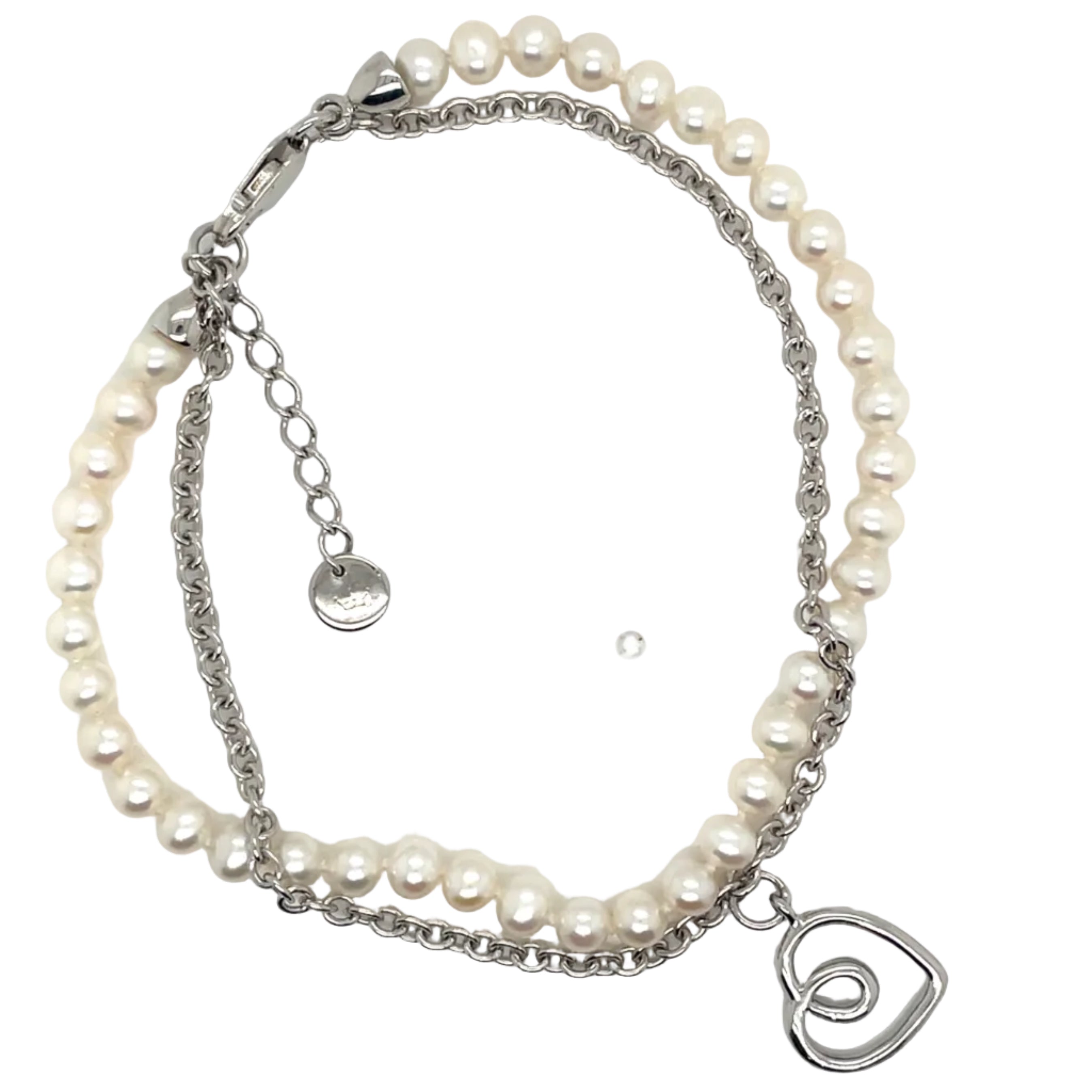 Jersey Pearl - Freshwater Pearls and Sterling Silver Layered Bracelet
