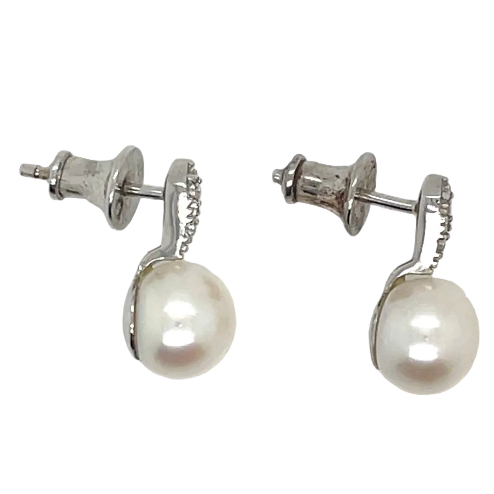 Jersey Pearl - Freshwater Pearl and Sterling Silver Earrings