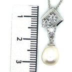 Jersey Pearl - Freshwater Pearl, Cubic Zirconia and Sterling Silver Pendant
