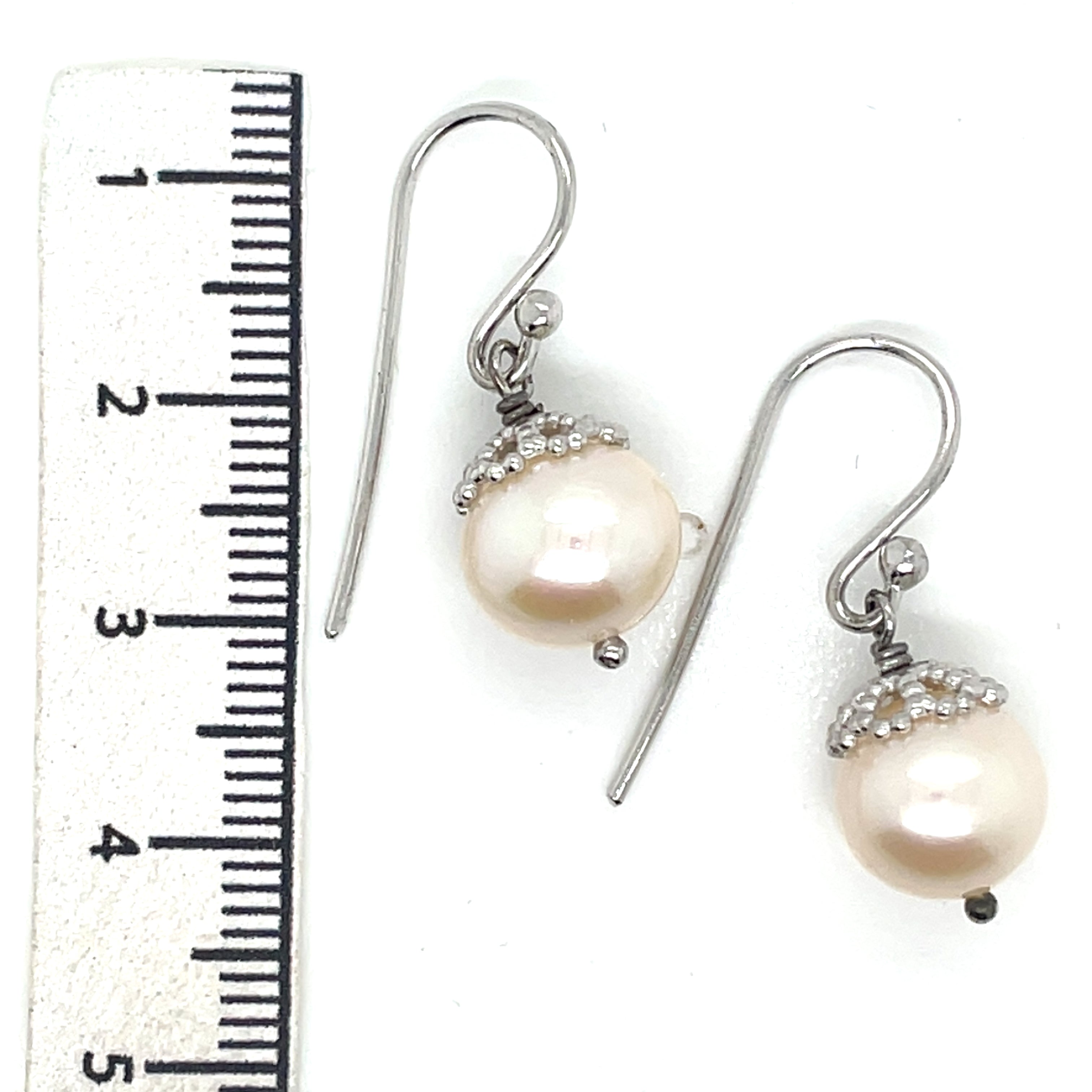 Jersey Pearl - Freshwater Pearls and Sterling Silver Drop Earrings