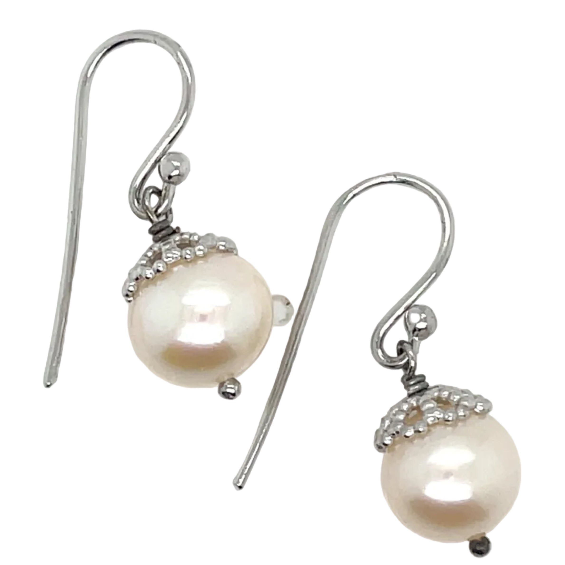 Jersey Pearl - Freshwater Pearls and Sterling Silver Drop Earrings