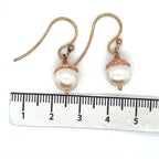 Jersey Pearl - Freshwater Pearls and Rose Gold Plated Sterling Silver Drop Earrings