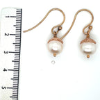 Jersey Pearl - Freshwater Pearls and Rose Gold Plated Sterling Silver Drop Earrings