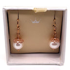 Jersey Pearl - Freshwater Pearls and Rose Gold Plated Sterling Silver Drop Earrings