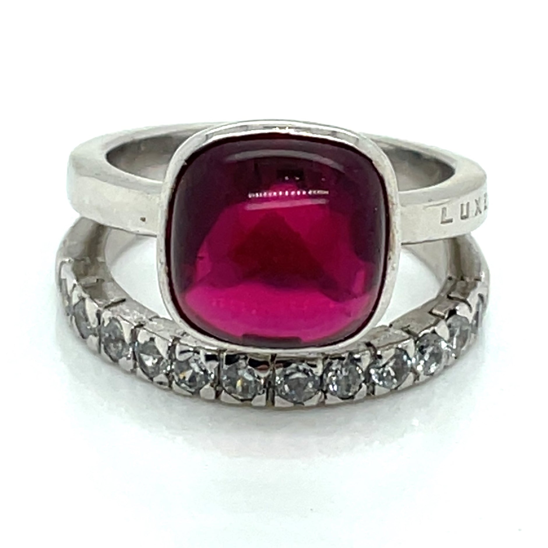 Luxenter Hydrothermal Quartz, Cubic Zirconia and Sterling Silver Ring