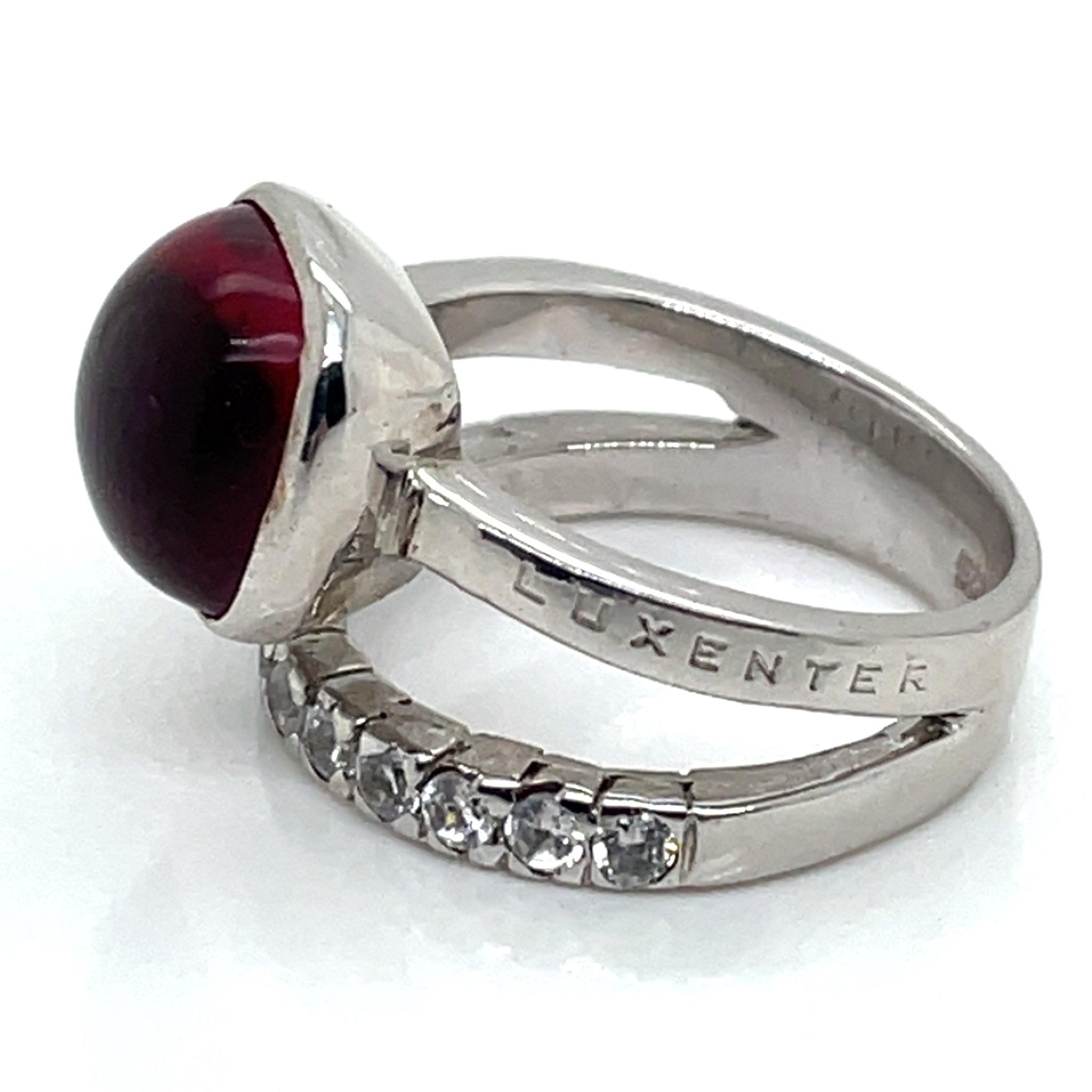 Luxenter Hydrothermal Quartz, Cubic Zirconia and Sterling Silver Ring