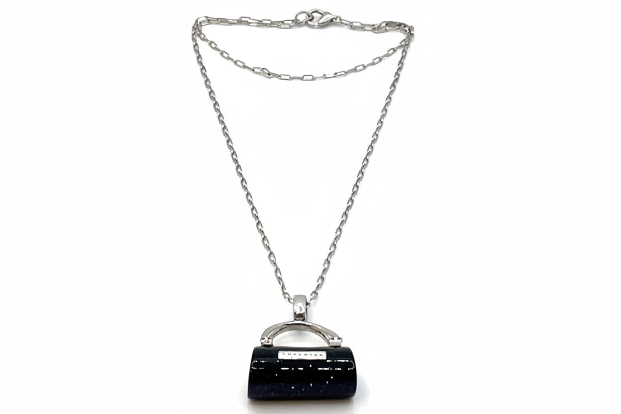 Luxenter Aventurine and Sterling Silver Handbag Necklace
