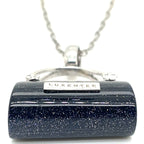 Luxenter Aventurine and Sterling Silver Handbag Necklace