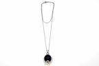 Luxenter Onyx, Cubic Zirconia and Sterling Silver Necklace