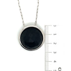 Luxenter Matte Onyx and Silver Necklace
