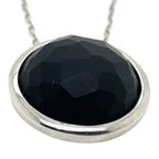 Luxenter Matte Onyx and Silver Necklace