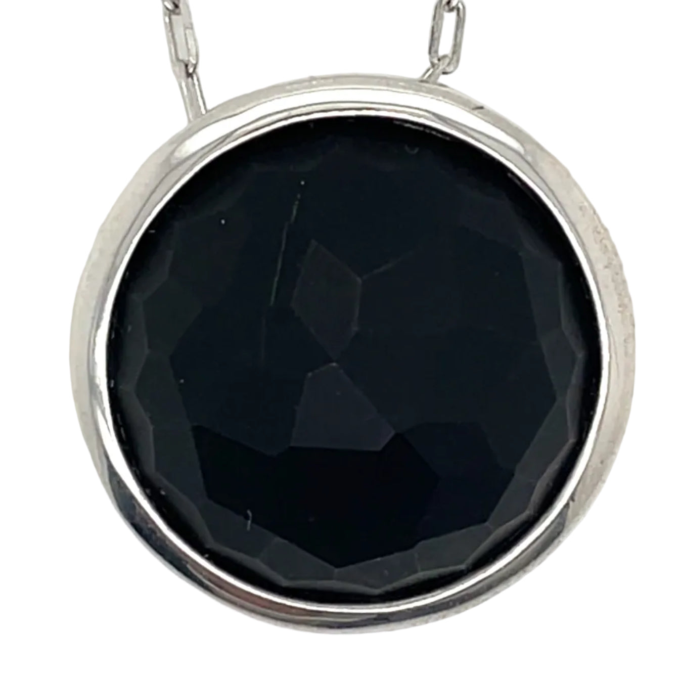 Luxenter Matte Onyx and Silver Necklace