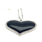 Luxenter Blue Aventurine, Cubic Zirconia, and Sterling Sliver Necklace