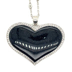 Luxenter Blue Aventurine, Cubic Zirconia, and Sterling Sliver Necklace