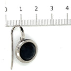 Luxenter Matte Finished Onyx and Sterling Silver Earrings