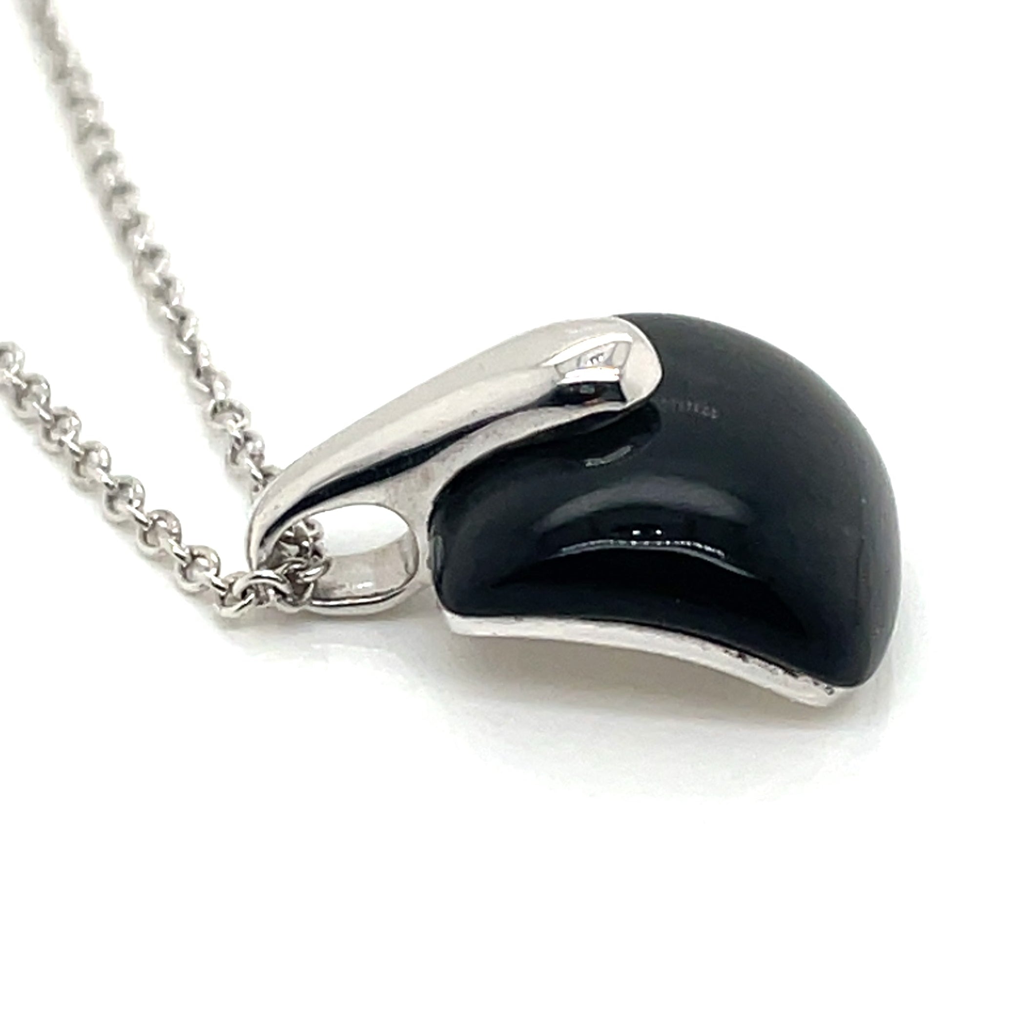 Luxenter Onyx and Sterling Silver Necklace
