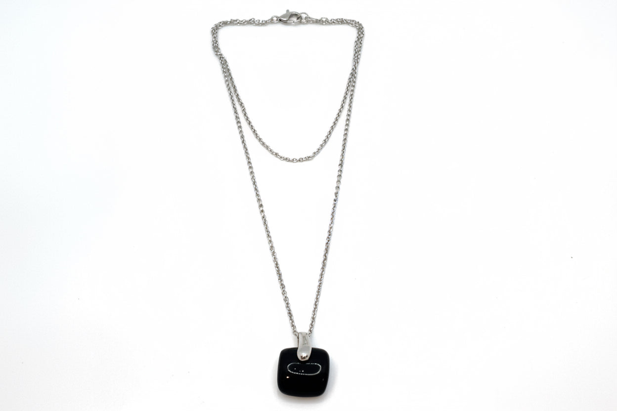Luxenter Onyx and Sterling Silver Necklace