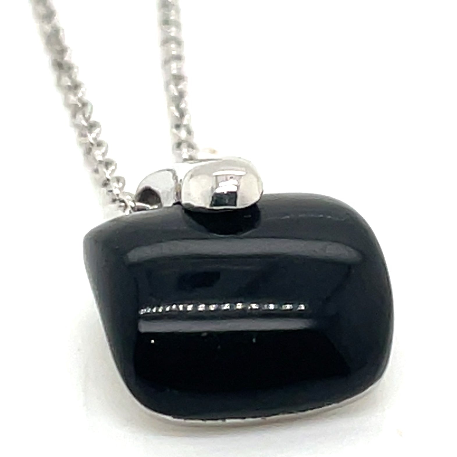 Luxenter Onyx and Sterling Silver Necklace