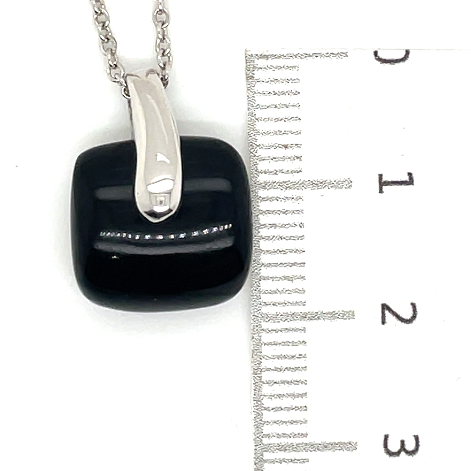 Luxenter Onyx and Sterling Silver Necklace