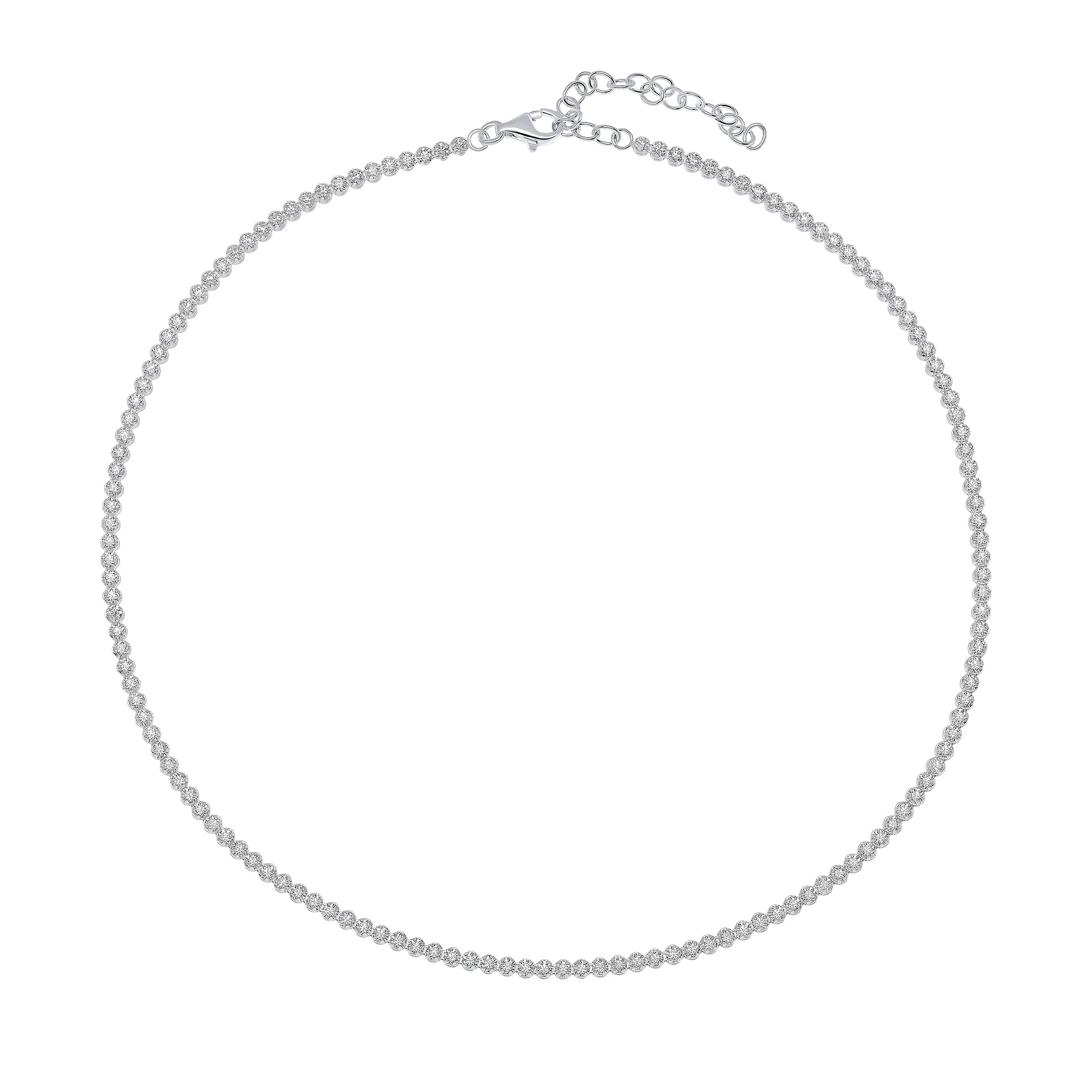 Cubic Zirconia Cup Chain Full Necklace