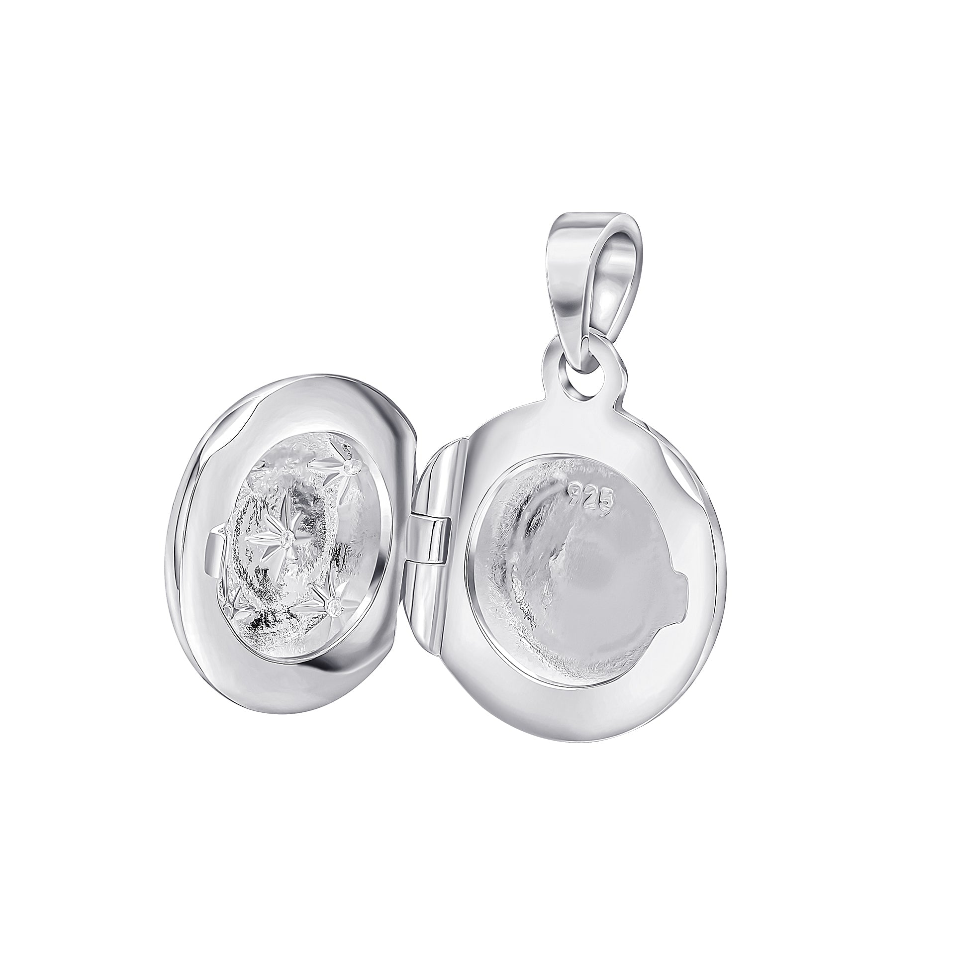 Cubic Zirconia Round Locket Pendant