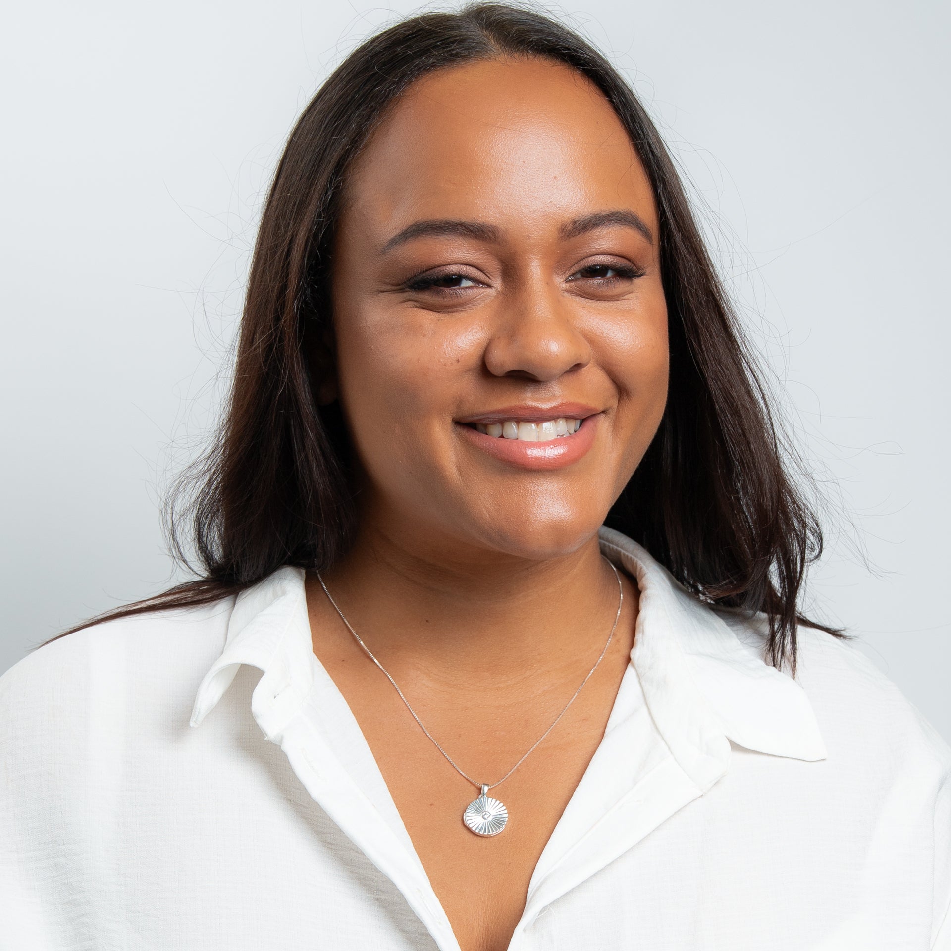 Starburst Cubic Zirconia Round Locket Pendant