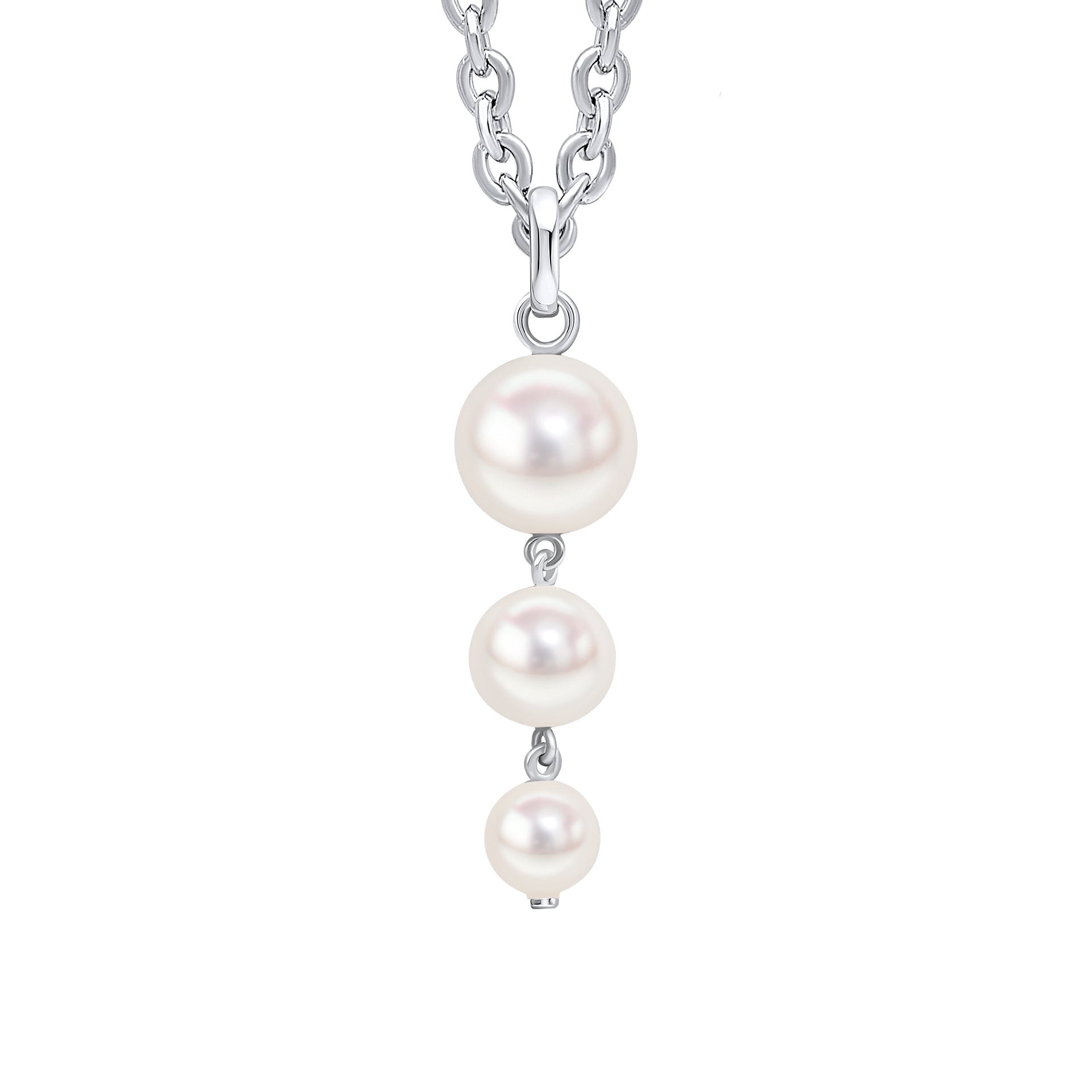 Three Gradient Freshwater Pearl Pendant