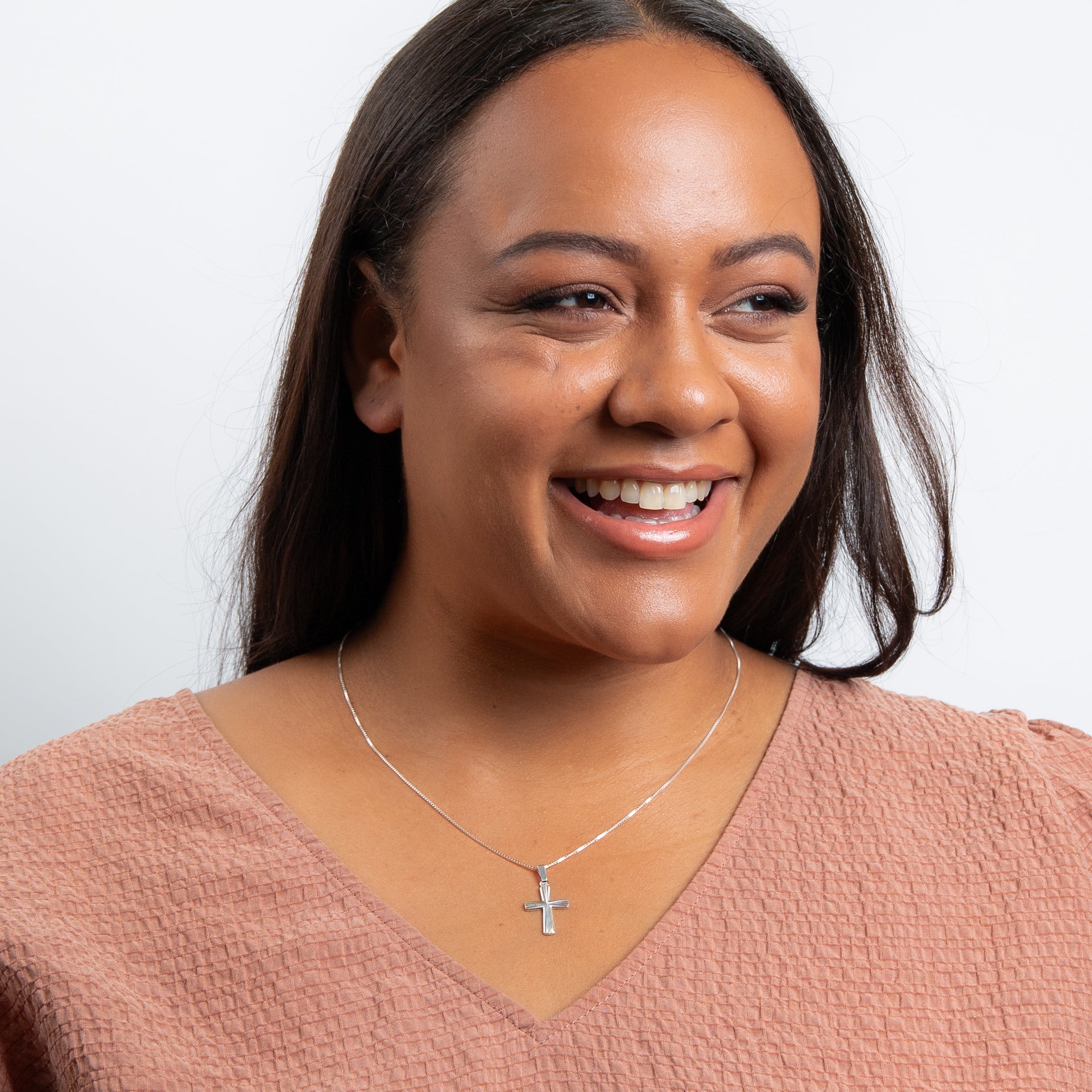 Diamond Cut Cross Pendant