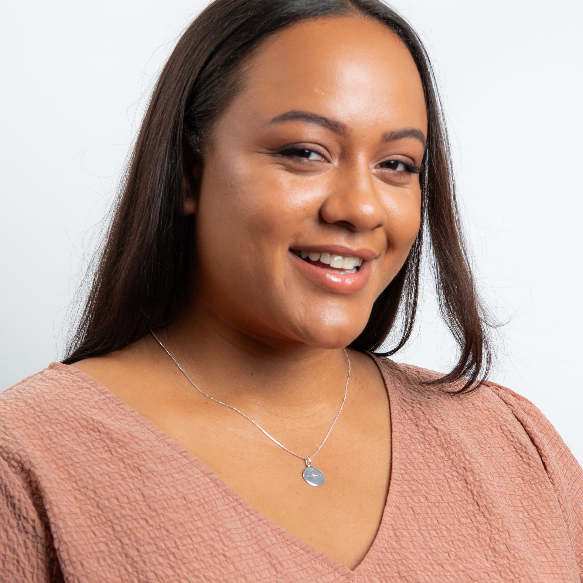 Compass Style Disc Pendant