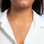 Oval Halo Cubic Zirconia Pendant