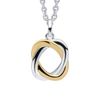 Interlinking shape with double plating pendant
