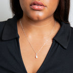 Cubic Zirconia Cluster Shell Pearl Pendant