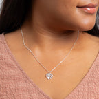 Monstera Palm Leaf Silver Pendant